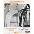 thumbnail image 4 of Heavy-Duty Transparent PVC & Oxford Canvas Backpack with Adjustable Breathable Straps - 17"x7.5"x12.5" Large Capacity, Multiple Compartments (Main, Inner Pocket, 2 Front, 2 Mesh Side) for School,, 4 of 6