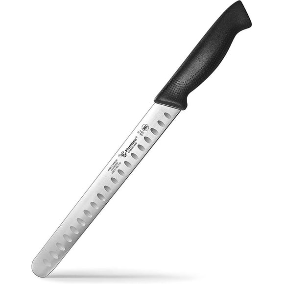 shiyou-Carving Knife 10-Inch with Granton Edge for Turkey Ham Meat Slicing and Cutting NSF Certified CP5-10 Black