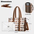thumbnail image 5 of Teacher Tote Bag,Football Helmets with Bows Pattern Teacher Utility Tote Bag,Large Work Tote Bags for Women with Multiple Pockets,Top Zipper Closure,13.8x10.6x6.7 Inch, 5 of 5