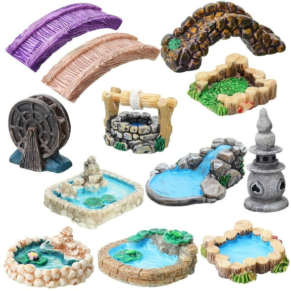 FullPetMoon Resin Decorative Figurine, Set of 12