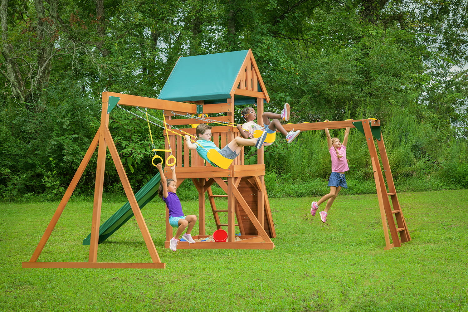 Just Add Wooden 4x4's And Slide Swing-N-Slide Playsets Pine Bluff Play Set Kit 