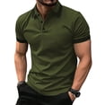 thumbnail image 2 of Men's Polo Shirts Short Sleeve 3 Buttons Golf Shirts Classic Fit Casual Performance T-Shirt, L, 2 of 5
