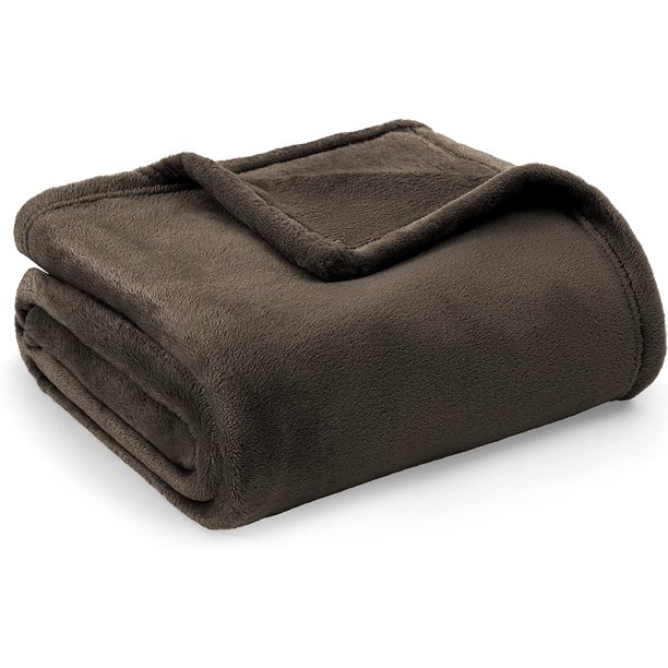 Bedsure Brown Fleece Blanket Twin Blanket 300Gsm Soft Lightweight