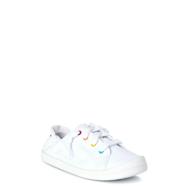 Wonder Nation - Wonder Nation Little Girl & Big Girl Casual Bump Toe Sneaker - Walmart.com