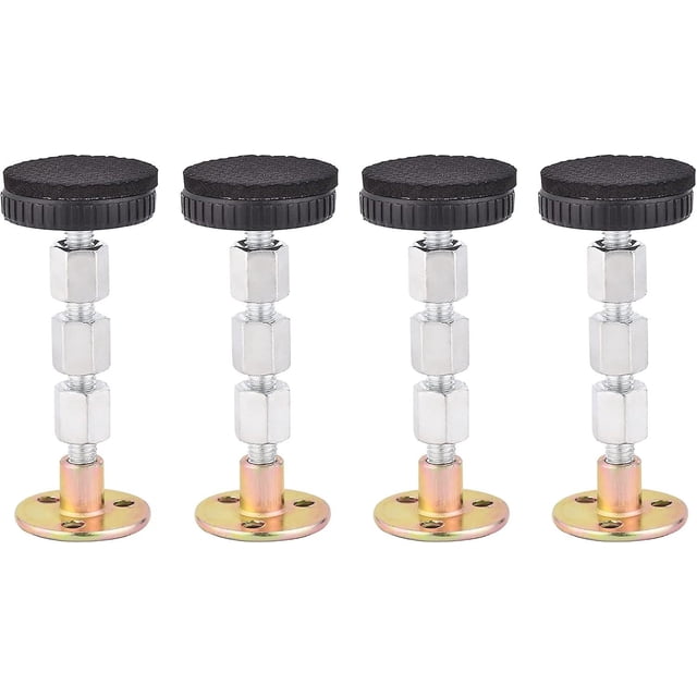 Headboard Stopper Set of 4 Metal Bed Frame Anti Shake Tool Headboard Wall Mount Brackets Adjustable Threaded Bed Frame Anti Shake Tool for Bed