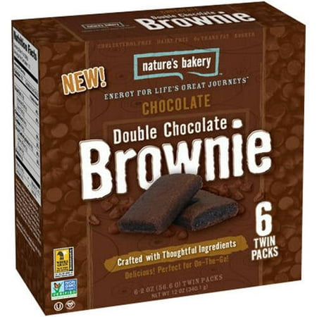 Island Bakery - Nature's Bakery Chocolate Double Chocolate Brownie, 12 oz, (Pack of 12)