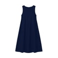 thumbnail image 6 of Admvng Women's Casual Round Neck Dress Sleeveless Summer Everyday T-Shirt Dresses, 6 of 7