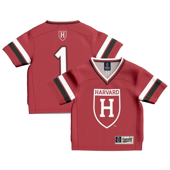 Toddler GameDay Greats #1 Crimson Harvard Crimson Lightweight Collegiate Football Fashion Jersey