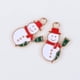 thumbnail image 2 of 10 Pcs Navidad Muñeco de nieve Aretes DIY Oso de Fresa Charm Colgantes Color Muñeco de nieve, 2 of 4