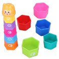 thumbnail image 3 of Tazas apilables de juguete, letras numéricas coloridas, juguetes educativos tempranos para bebés, juego de construcción para 6 meses en adelante, 3 of 9