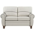 thumbnail image 2 of 58" W Sectional Sofa 2 Seat Couch, Mid-Century Sofa with PU Leather, Couches Sofas for Living Room Apartment Bedroom, Comfortable Small Couches for Small Spaces, 2 of 8