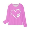 thumbnail image 4 of Piuwrlz Long Sleeve T-Shirt for Kids Girls Boys Cotton Shirts T Shirt Tops Pink Size 11 Years, 4 of 5
