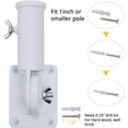 thumbnail image 3 of Jetlifee Flag Pole Holder Mounting Bracket with Hardwares, Multi-Position Flag Pole for House Wood Wall - Aluminum Metal and Rust Proof, 1”Inner Diameter - White, 3 of 10