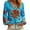 Blue, variant on Boho Outfits for Women Bohemian V Neck Floral Print Blouses Ethnic Geometric Vintage Lantern Long Sleeve Shirts Loose Fit Dressy Casual Fall Tunics
