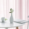 thumbnail image 3 of YEAHOME Pink Sheer Curtains 45 inches Long 2 Panels Set, Sheer Curtains for Living Room/Bedroom, Rod Pocket Voile Sheer Panel Drapes, 2pcs, Each 56" Width x 45" Long, 3 of 9