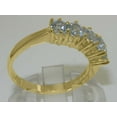 thumbnail image 5 of LBG British Made 14k Yellow Gold Natural Aquamarine Womens Eternity Ring - 33 size options - Size 5.25, 5 of 9