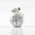 thumbnail image 2 of 30mm Howlite Stone Carved Apple Statue Desk Decor Collectible Figurine, 2 of 5