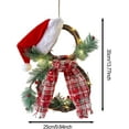 thumbnail image 2 of Colourtree 14" Lighted Christmas Snowman Wreath - Indoor/Outdoor Decor with Red Berries & Pine Needles | Holiday Door, Mantle & Table Decoration, 2 of 7