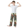 thumbnail image 2 of FORMRS Boys Pajama Pants with Pockets Size 6-8Y Kids Lounge Sleep Bottoms, Christmas Blooms, 2 of 8