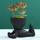 thumbnail image 4 of Decoración hogareña Gwong Flower Pot Ornament Simple Anticorrosión Cerámica Creativa Pequeñas Pequeñas Arte Cuerpo Flor Pote Desktop Window para Hogar Gwong 21067954, 4 of 6