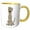 Yellow/White, variant on 3drose, Funny Cute Irish Wolfhound Puppy Dog Cartoon, 11oz Magic Transforming Mug