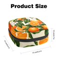 thumbnail image 2 of Tangerine Pad Bag Period Pouch Travel Pouch Women Small Stationary Pouch with Zipper Compartments for Sanitary Napkins, 2 of 6