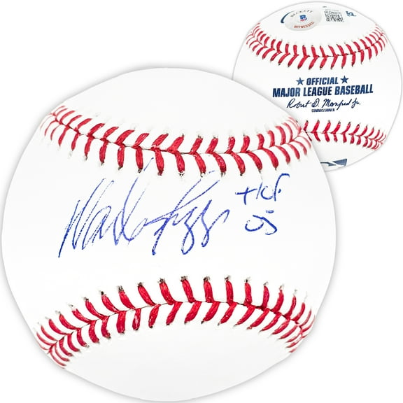 Wade Boggs Autographed Official MLB Baseball Boston Red Sox "HOF 05" Beckett BAS Witness 212198