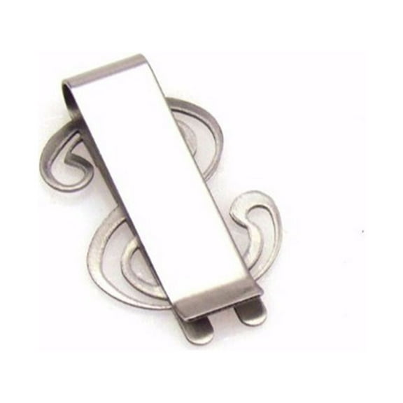 LULULION 1Pc Stainless Steel Money Clip Holder Double Sided Chrome Finish Front Pocket