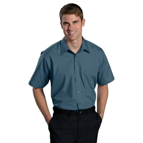 ESSENTIAL BROADCLOTH SHIRT, 2XL T, SLATE BLUE