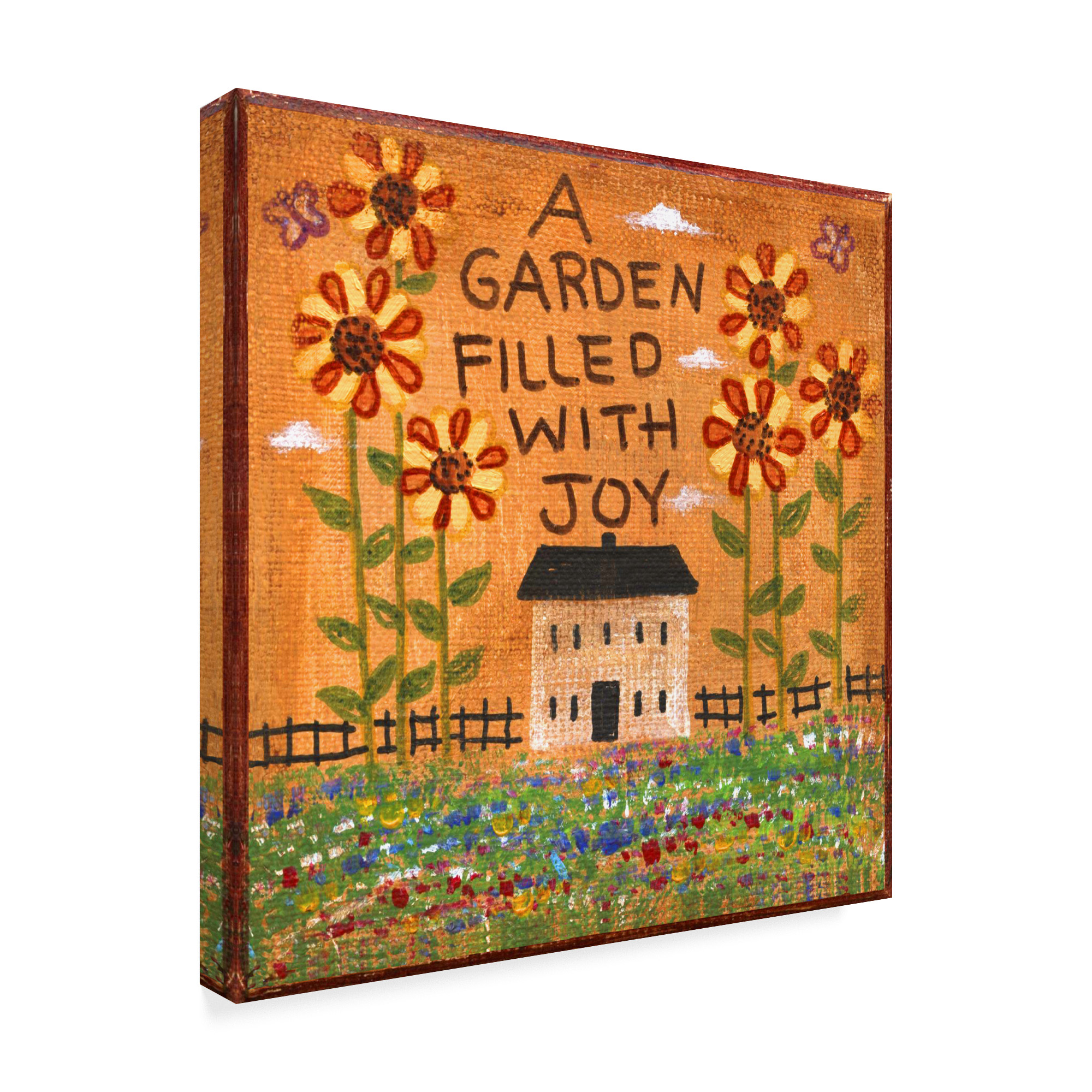 Trademark Fine Art 'A Garden Filled With Joy' Canvas Art by Cheryl Bartley