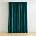 thumbnail image 2 of Lush Decor Glam Pleated Velvet Light Filtering Window Curtain Panels?? Pair 38" W X 84" L Teal?? - Velvet Curtains - Drapes - Dark Green Curtains - Glam Decor, 2 of 9