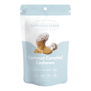 Earthside Farms Coconut Caramel Cashews, Healthy, Vegan, Gluten-Free, Low Carb Foods, Low Calorie Snacks, Keto-friendly foods - 4 Ounce Pack of 3