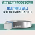 thumbnail image 4 of Coldest Dog Bowl - Stainless Steel Non Slip No Spill Proof Skid Metal Insulated Dog Bowls, Cats, Pet Food Water Dish Feeding for Large Medium Small Breed Dogs (21 oz, Polished Stainless Steel), 4 of 9