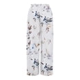 thumbnail image 6 of WTOBBY Women's Floral Print Wide Leg Pants with High Waist Drawstring Loose Casual Trousers and Convenient Pockets for Comfortable Fit ,Gray 2XL, 6 of 6