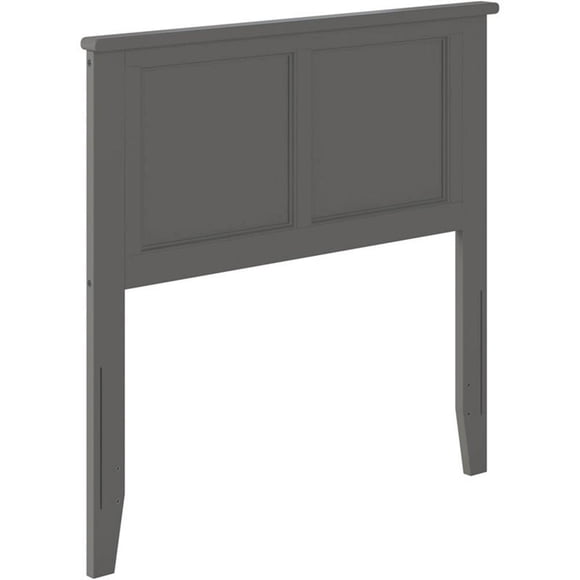 Leo & Lacey Madison Twin Solid Wood Panel Headboard in Grey