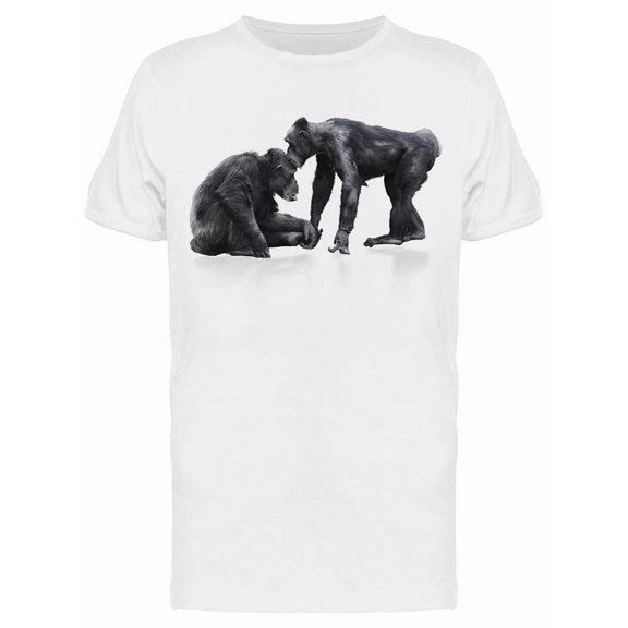 Two Chimpanzees In Photo Studio T-Shirt Men -Image by Shutterstock, Male 3X-Large