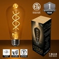 thumbnail image 4 of Wintergreen Lighting ST64 FlexFilament LED Filament Bulb, 5W Vintage LED Edison Bulb, Antiqued Finish, 4 of 6
