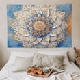 thumbnail image 4 of Printed Mandala Lotus Tapestry Wall Hanging – Boho Wall Art Decor for Bedroom, Living Room, and Apartment, 4 of 7