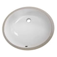 thumbnail image 2 of Fine Fixtures Undermount Round Vessel Bathroom Sink - 17" x 14" - White, 2 of 4