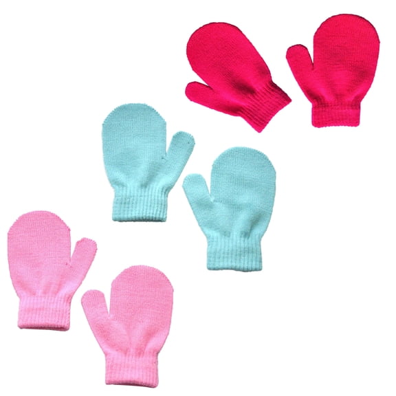 Aoochasliy Winter Gloves Clothes 3Pairs Infant Baby Cute Knit Mittens Hot Girls Boys of Winter Warm Gloves