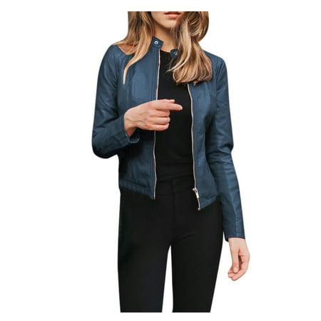 

KI-8jcuD Motor Women Zip Lapel Ladies Short Tops Cropped Punk Biker Jacket Coat Women s Coat Zip Scrub Jacket Mountain Headwear Jacket Women Fleece Jacket Women s Fleece with Sleeves Women s