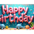 thumbnail image 4 of Underwater Themed Happy Birthday Backdrop Banner with Colorful Fish and Coral Elements Party Supplies Photography Props Birthday Decoration Birthday Party Decorations, 4 of 7