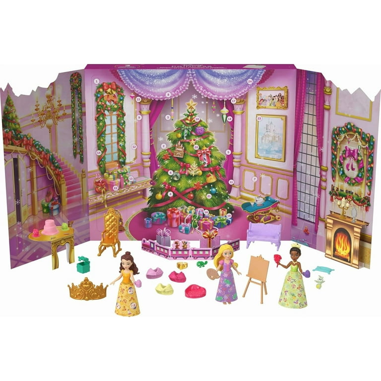 Mattel Disney Princess Doll Advent Calendar with 24 Days of