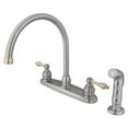 thumbnail image 6 of Kingston Brass KB729ALLS 8-Inch Centerset Kitchen Faucet, Brushed Nickel/Polished Brass, 6 of 6