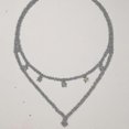 thumbnail image 4 of Star Tassel Pendant Necklace Shiny Rhinestone Gold Color Alloy Metal Chain Choker Jewelry for Women 9492---Product code 43848, 4 of 5