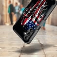 thumbnail image 2 of DALUX V Hybrid Kickstand Holster Phone Case Cover Compatible with Samsung Galaxy A14 5G (2023) - Melting Skull US Flag, 2 of 3