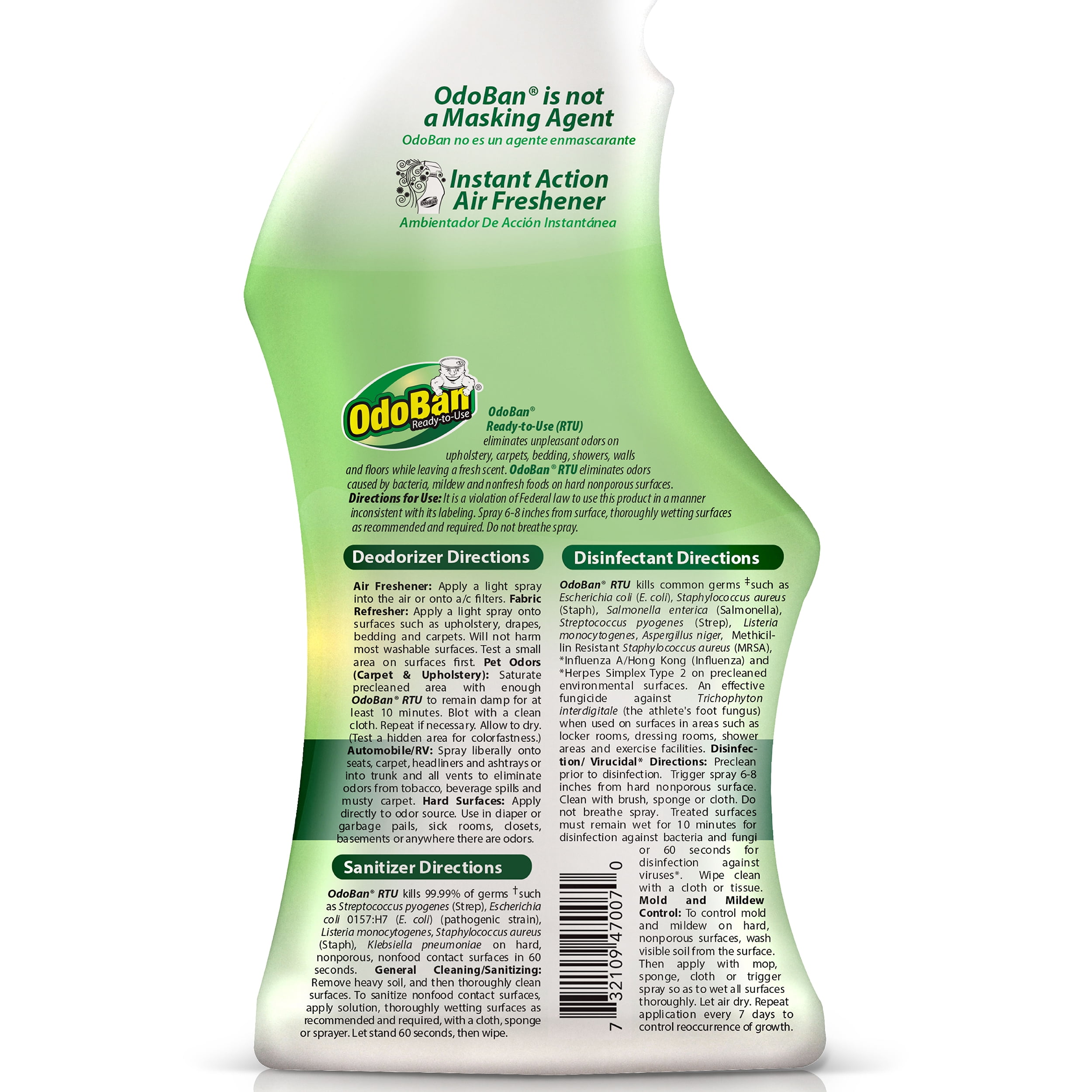 Odoban  Eucalyptus Scent Mold and Mildew Odor Eliminator  32 oz. Liquid - Case Of: 6;