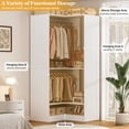 thumbnail image 7 of Homieasy U-Shaped Closet Organizer System, 104'' Wide Wardrobe Closet with 8 Drawers, 4 Hanging Rods, and 13 Storage Shelves, Large Closet System for Walk-in Closet, White, 7 of 7