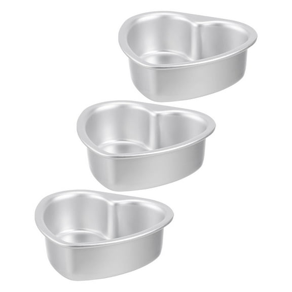 STRANDCHIC Heart Shaped Cake Mold Set, 3 Pieces Aluminum Alloy Baking Pans, , Non-Stick Bakeware for Cakes and Desserts