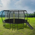 KOFUN Trampoline with Slide, 12FT 14FT 16FT Trampoline with Enclosure